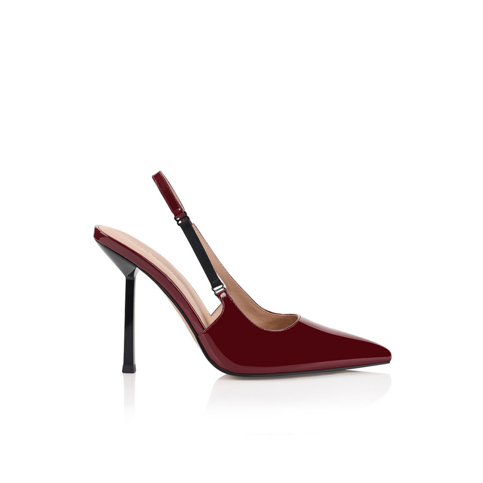 Aylah Pump Wine Patent Leather - Lana Wilkinson