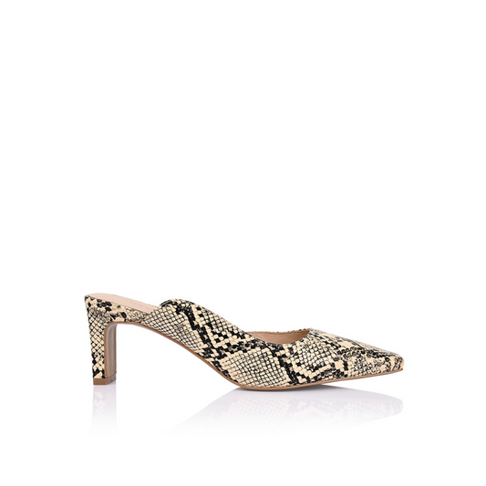 Di Mule Snake Print Leather - Lana Wilkinson