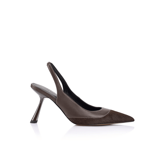 Celeste Pump Pony & Chocolate Leather - Lana Wilkinson