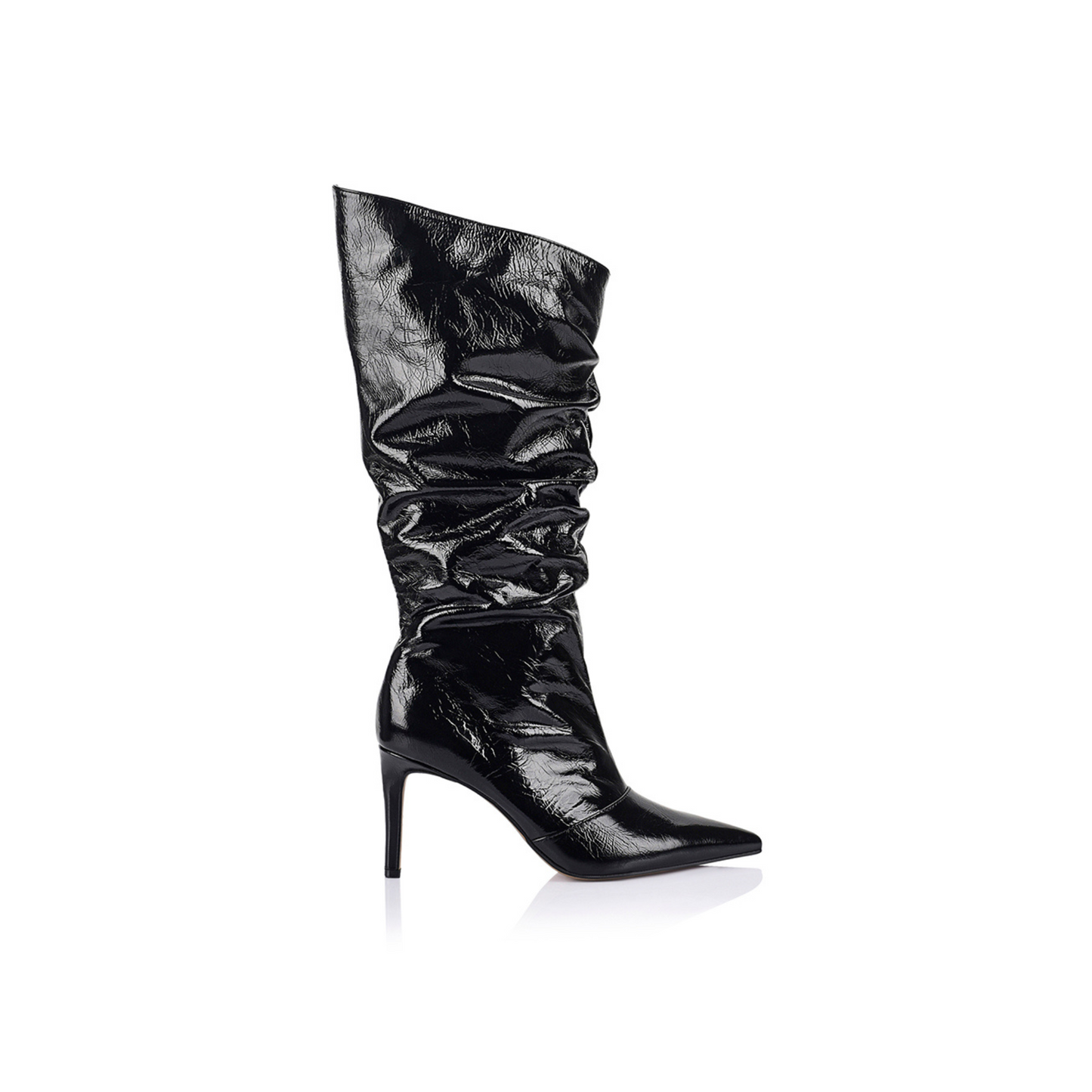 Riley Boot Black Patent Leather - LANA WILKINSON