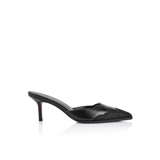 Melanie Mule Pony & Black Leather - Lana Wilkinson