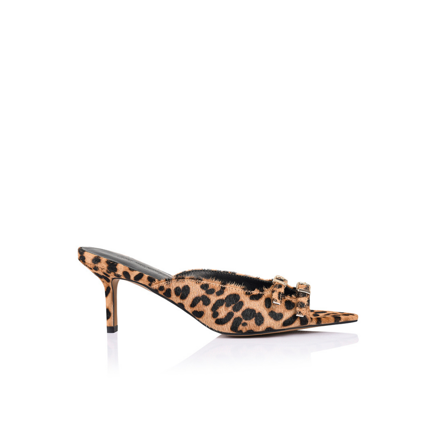 Lana Wilkinson - Shannon Mule Leopard Print Pony Hair