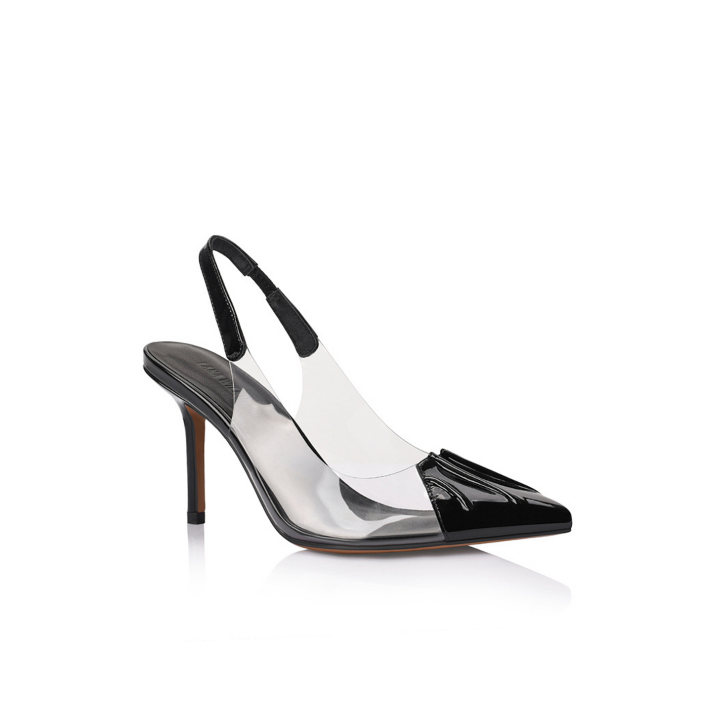 Remi Pump Vinylite & Black Patent Leather - Lana Wilkinson