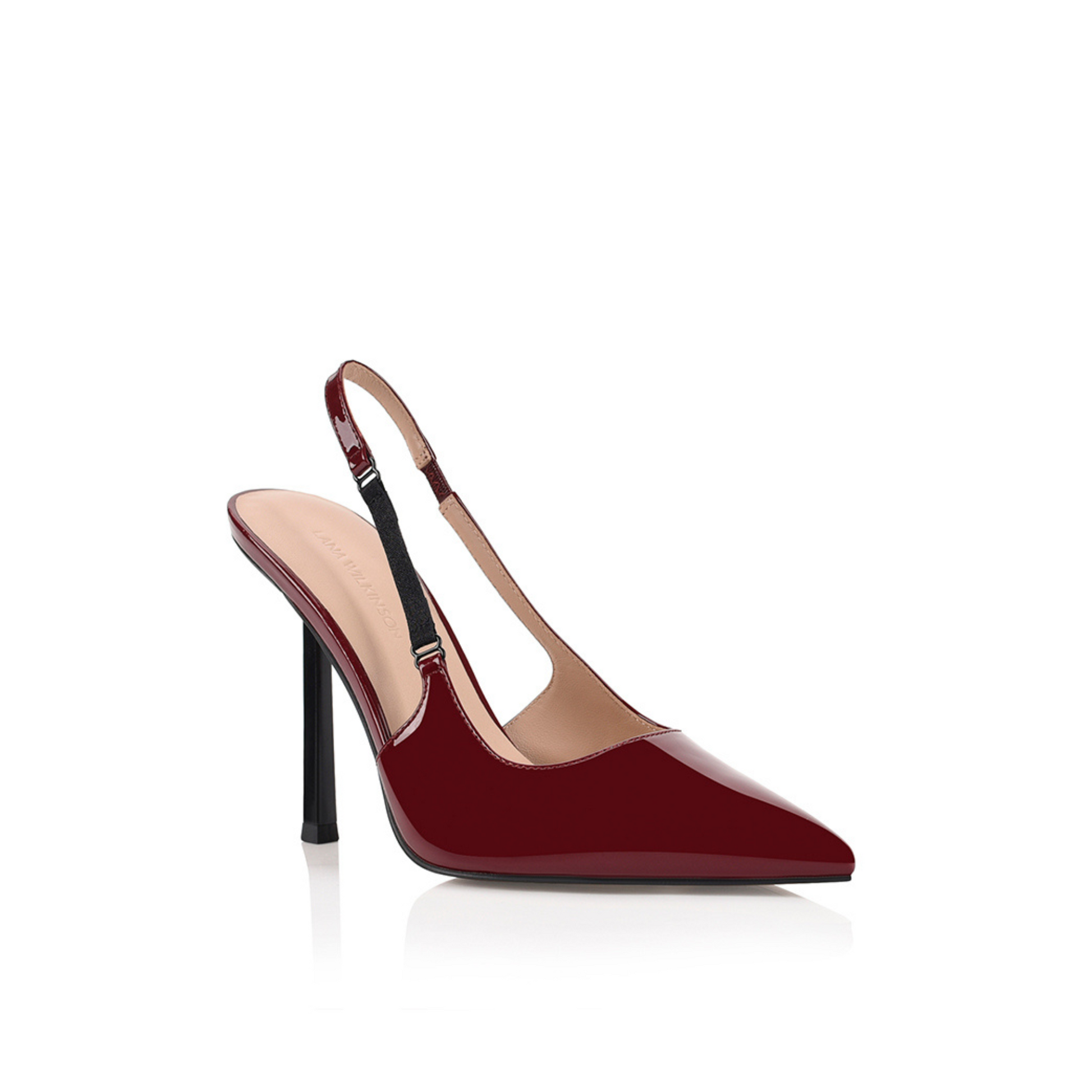 Aylah Pump Wine Patent Leather - Lana Wilkinson
