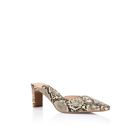 Di Mule Snake Print Leather - Lana Wilkinson