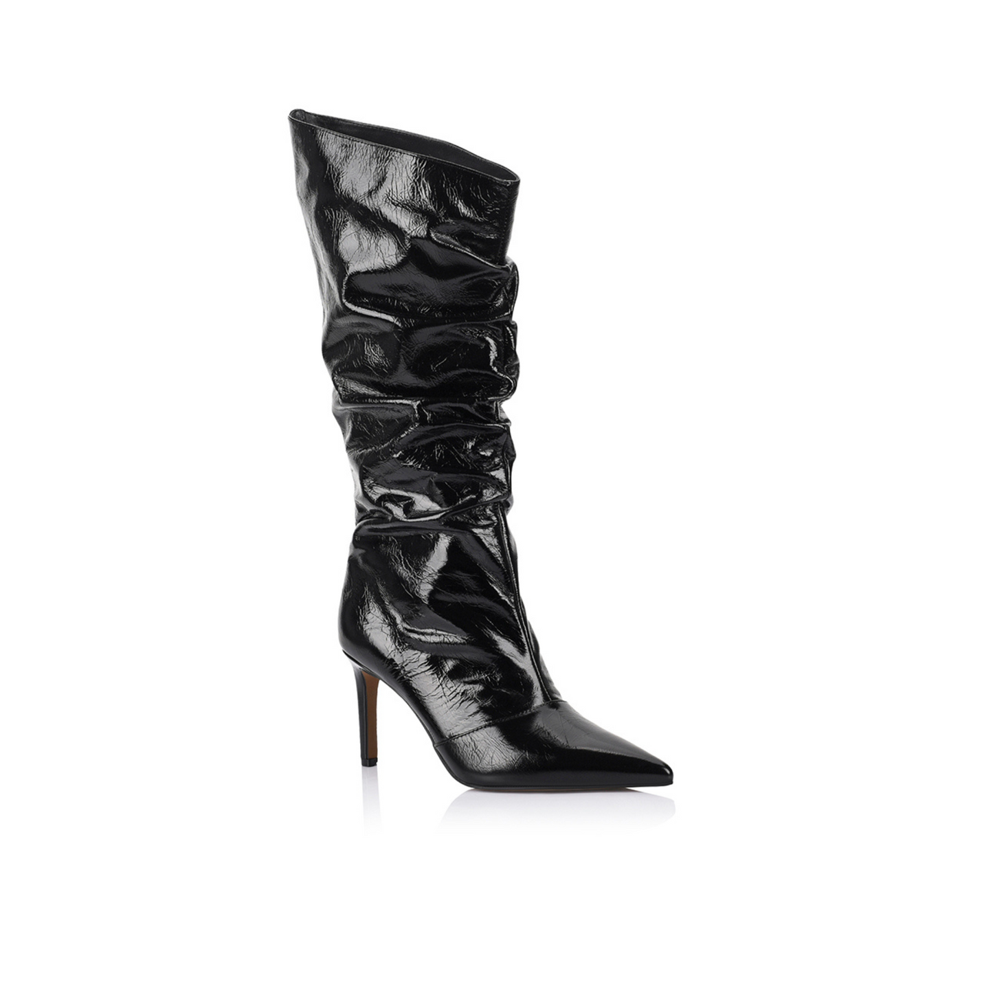 Riley Boot Black Patent Leather - LANA WILKINSON