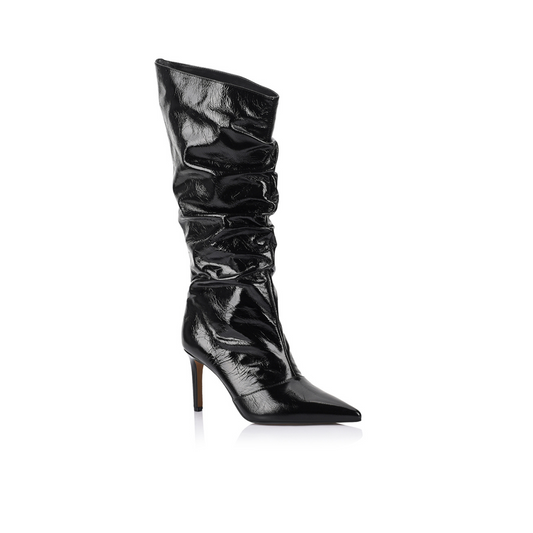 Riley Boot Black Patent Leather - LANA WILKINSON