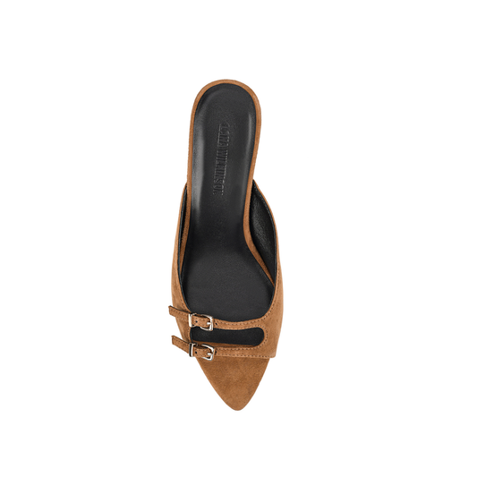Shannon Mule Brown Suede Leather - Lana Wilkinson