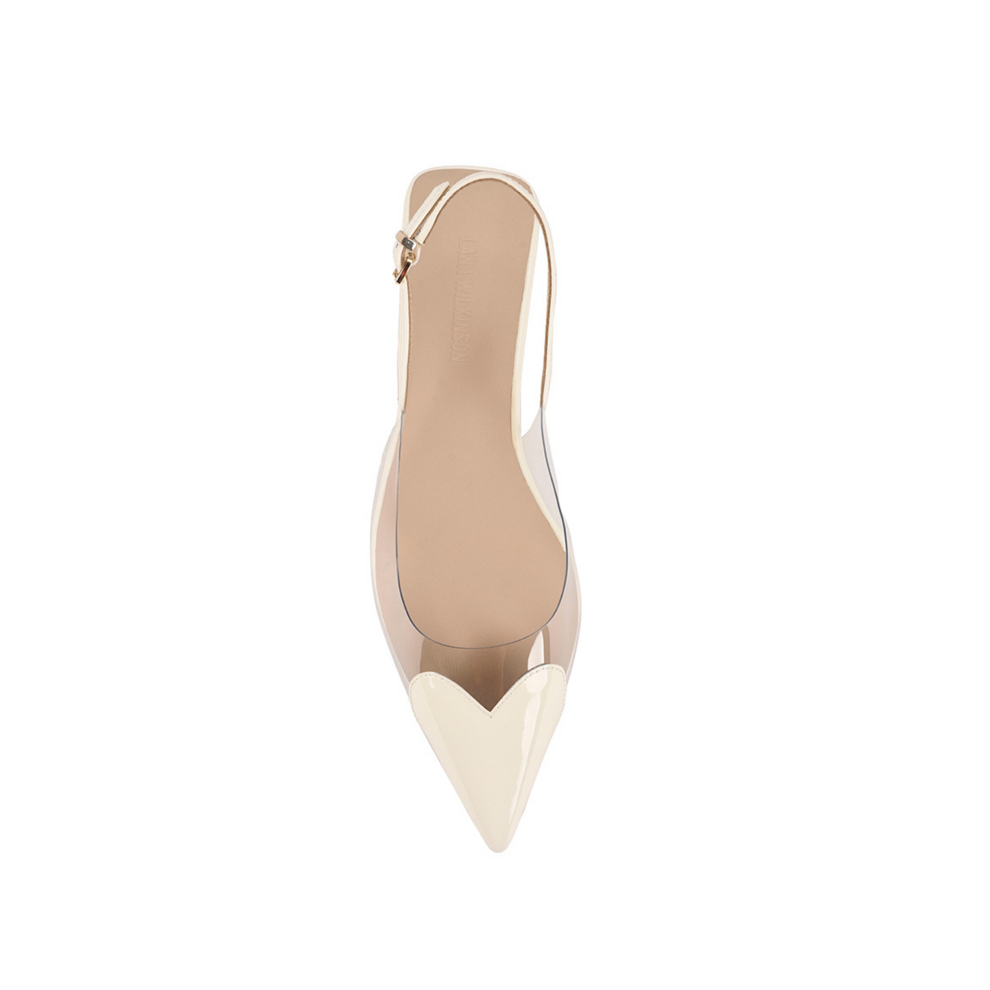 Rhi Flat Vinylite & Ivory Patent Leather - Lana Wilkinson