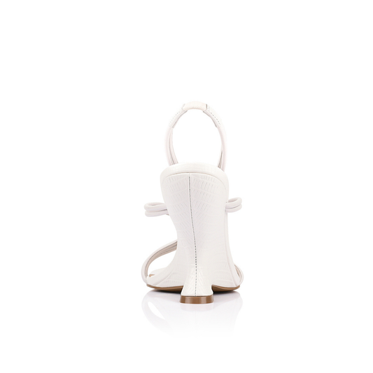 Regina Wedge White Leather - Lana Wilkinson