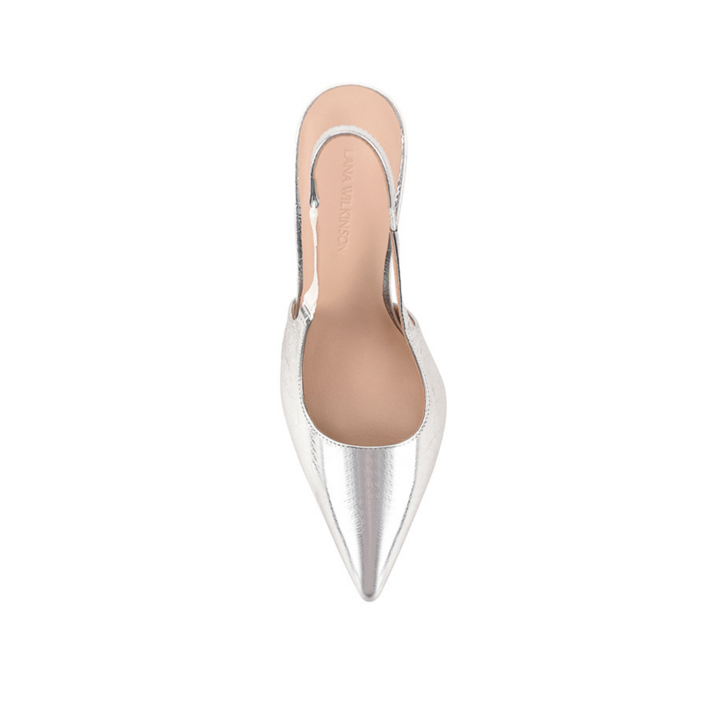 Aylah Pump Metallic Silver Leather - Lana Wilkinson
