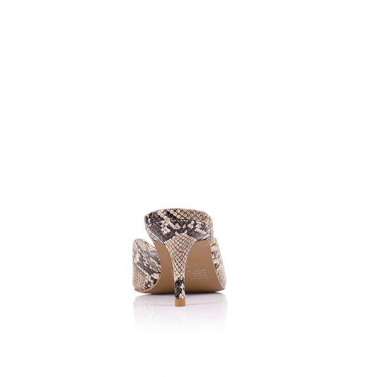 Shannon Mule Snake-Print Leather - Lana Wilkinson
