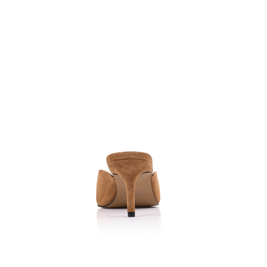 Shannon Mule Brown Suede Leather - Lana Wilkinson