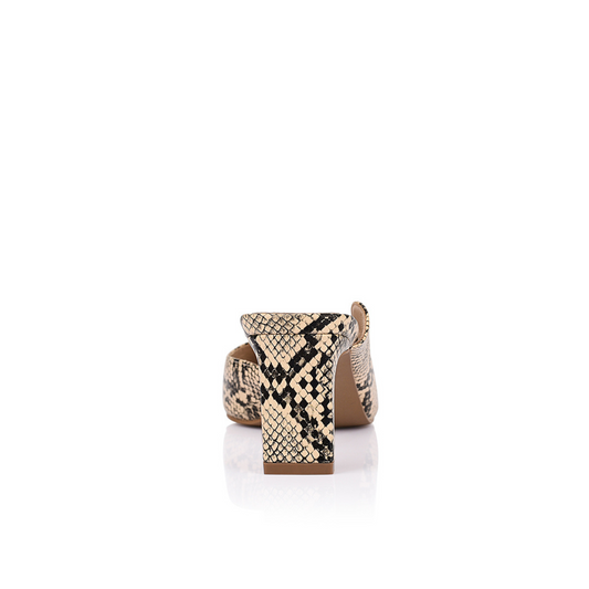 Di Mule Snake Print Leather - Lana Wilkinson