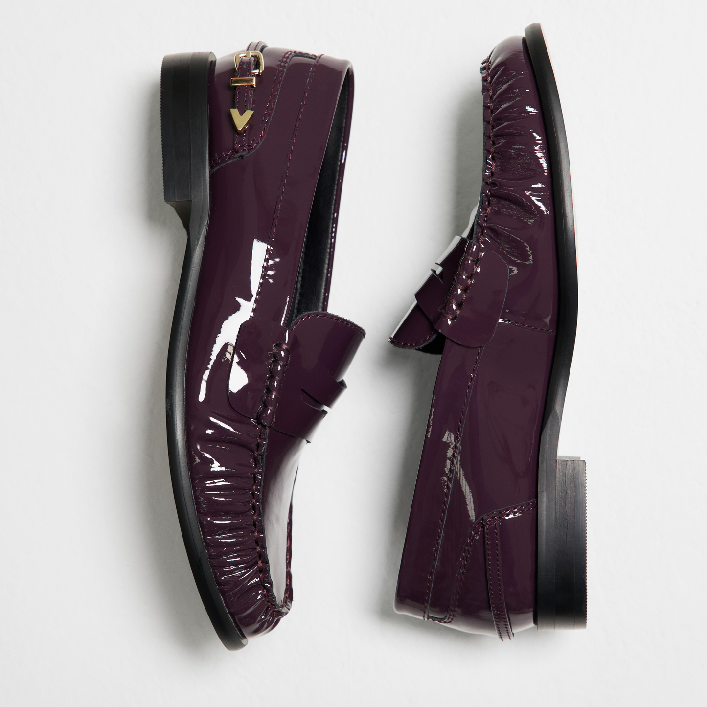 Spencer Loafer Eggplant Patent Leather - Lana Wilkinson