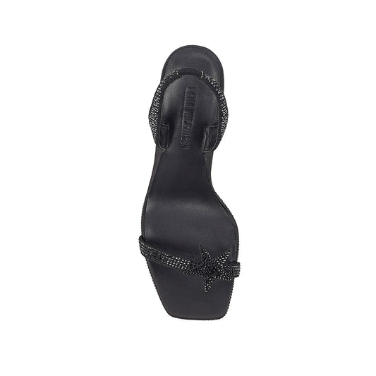 Astrid Heel Black Satin - Lana Wilkinson