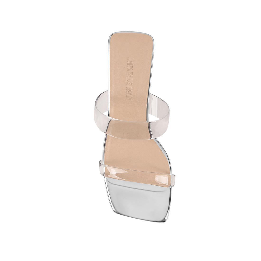 Bambi Wedge Silver Metallic Leather - Lana Wilkinson