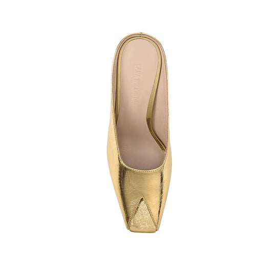 Bette Pump Gold Leather - Lana Wilkinson