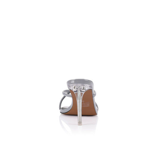 Britney Mule Grey Patent Leather - Lana Wilkinson