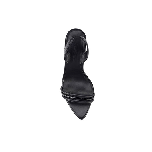 Camille Sandal Black Leather - Lana Wilkinson