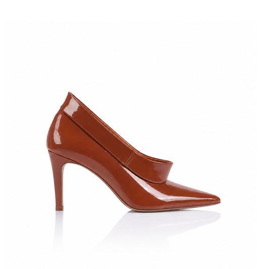 Alexis Boot Caramel Patent Leather - Lana Wilkinson