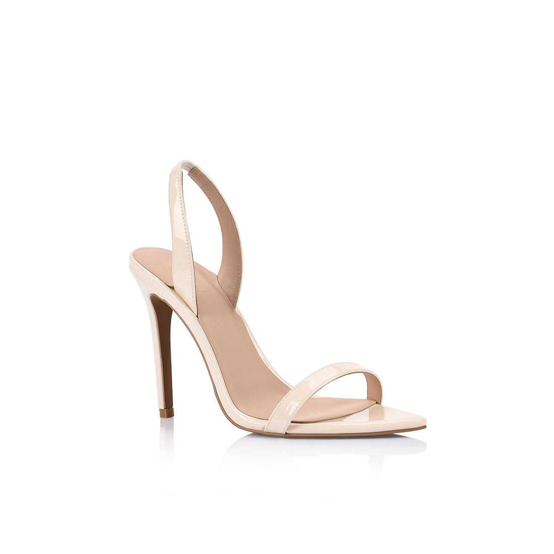 Cassie Sandal Cream Patent Leather - Lana Wilkinson