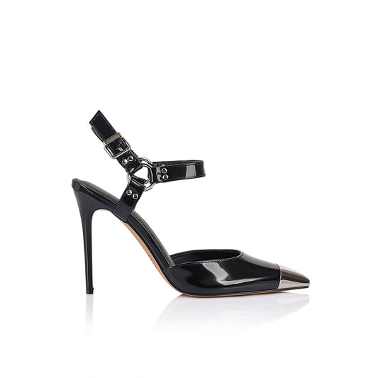 Dominique Pump Black Patent Leather - Lana Wilkinson Official