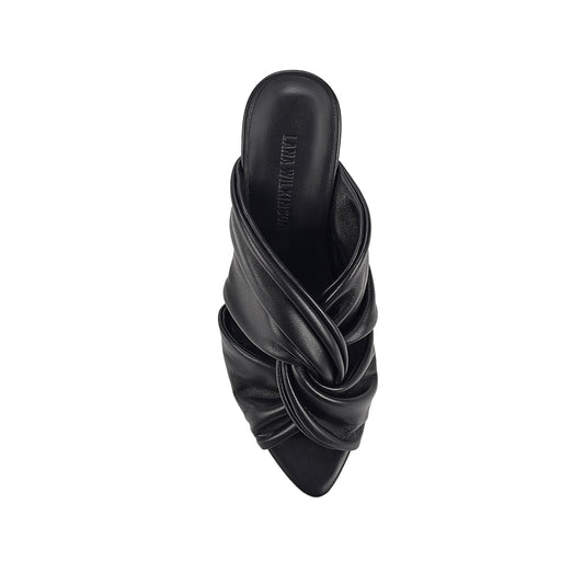 Esme Mule Black Leather - Lana Wilkinson
