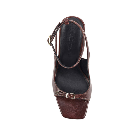 Goldie Sandal Brown Leather - Lana Wilkinson
