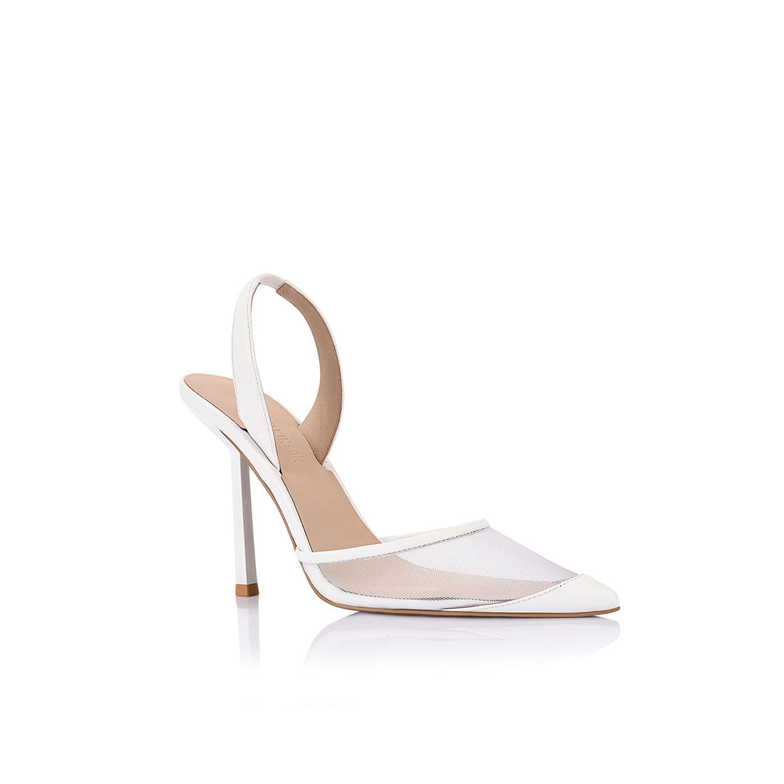 Harley Heel White Mesh - Lana Wilkinson