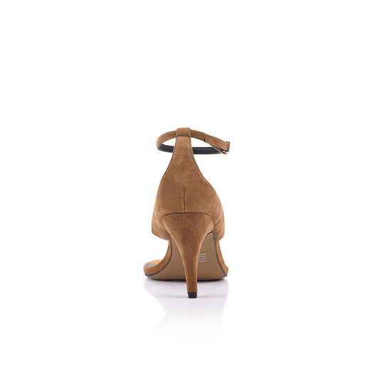 Hazel Sandal Beige Suede - Lana Wilkinson