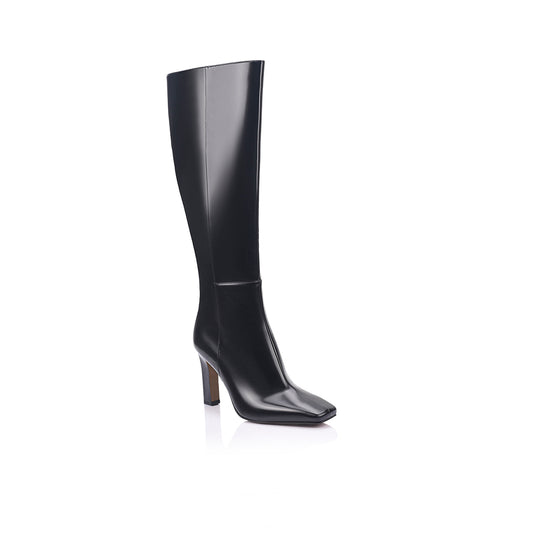 Hudson Boot Black High-Shine Leather - Lana Wilkinson