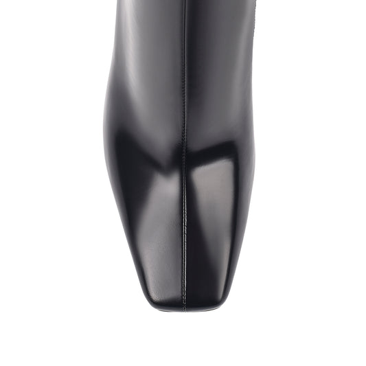 Hudson Boot Black High Shine Leather - Lana Wilkinson