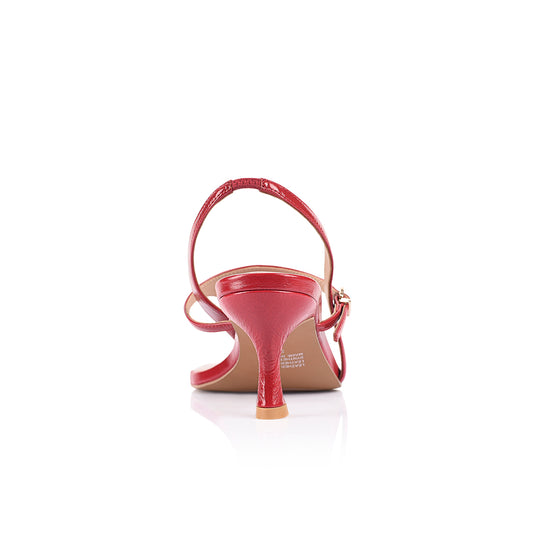 Jemima Sandal Red Leather - Lana Wilkinson