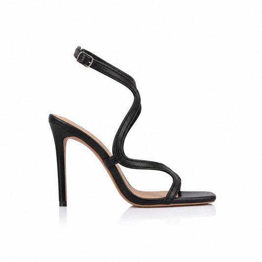 Jordan Sandal Black Leather - Lana Wilkinson