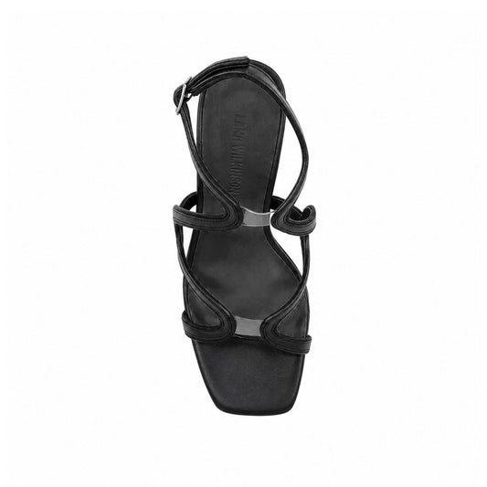 Jordan Sandal Black Leather - Lana Wilkinson