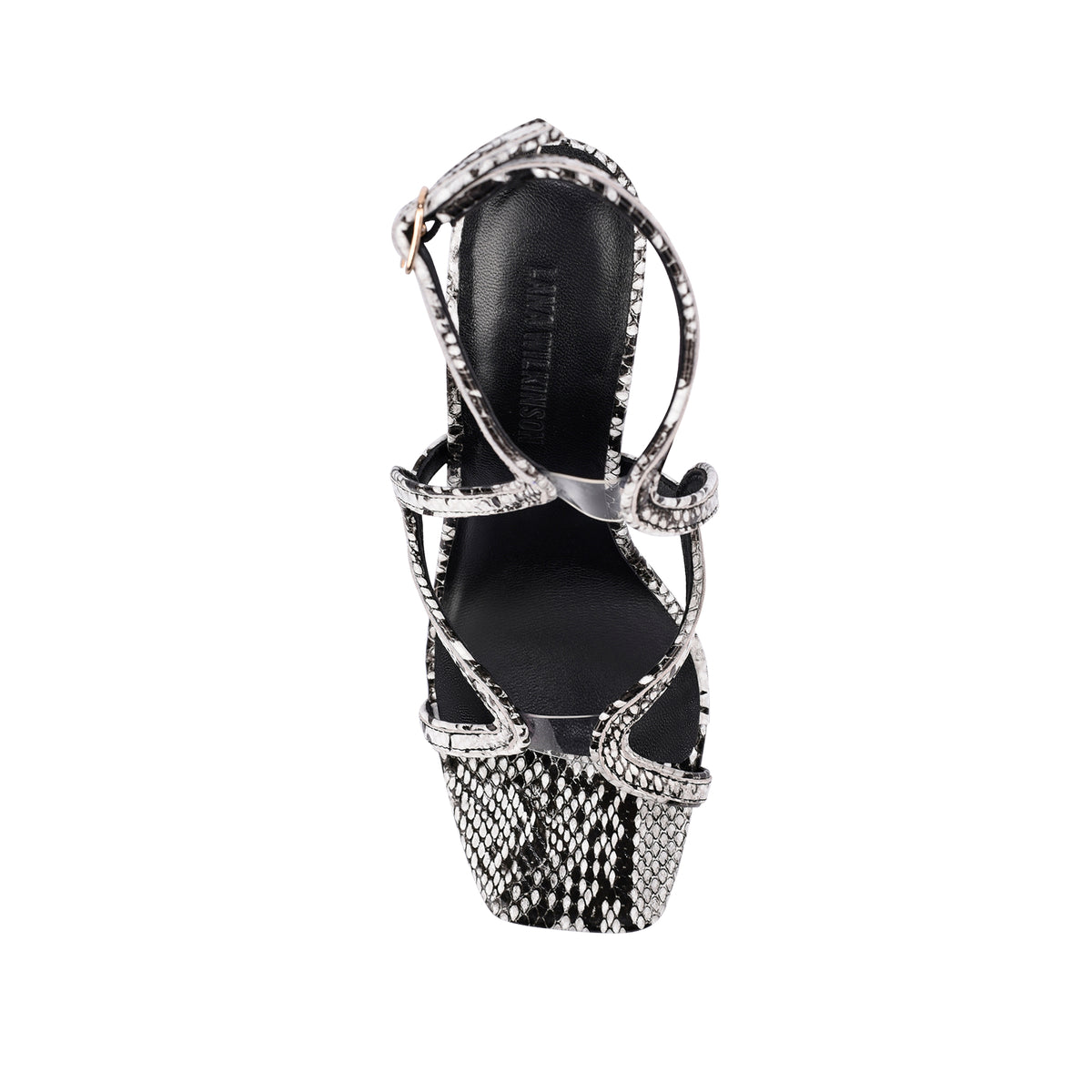 Jordan Sandal Black & White Snake - Lana Wilkinson Official
