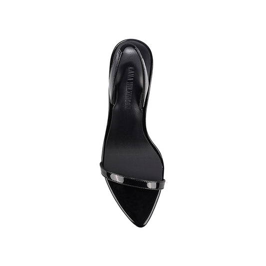 Clara Sandal Black Patent Leather - Lana Wilkinson