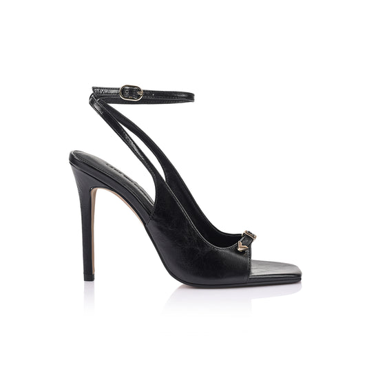 Goldie Sandal Black Leather - Lana Wilkinson
