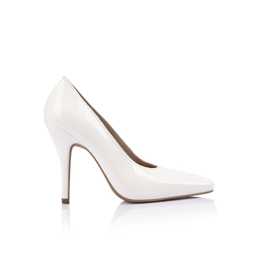 Anthea Pump White Patent Leather - Lana Wilkinson
