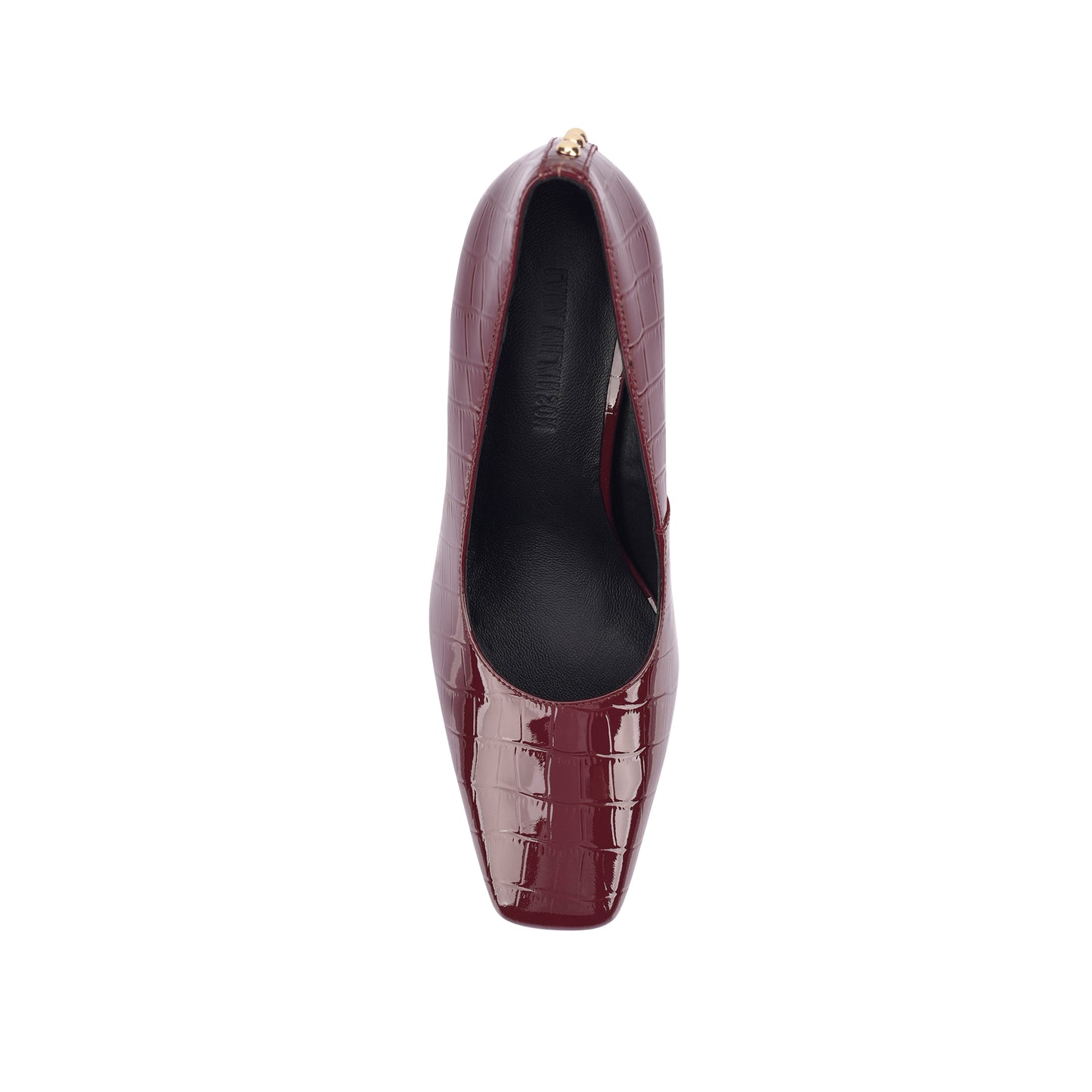 Pearl Pump Cherry Croc Leather - Lana Wilkinson