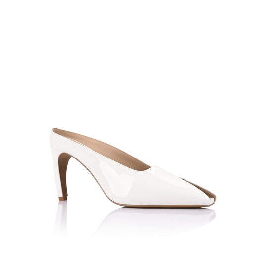 Bette Pump White Patent Leather - Lana Wilkinson