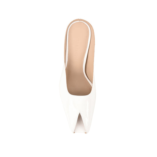 Bette Pump White Patent Leather - Lana Wilkinson