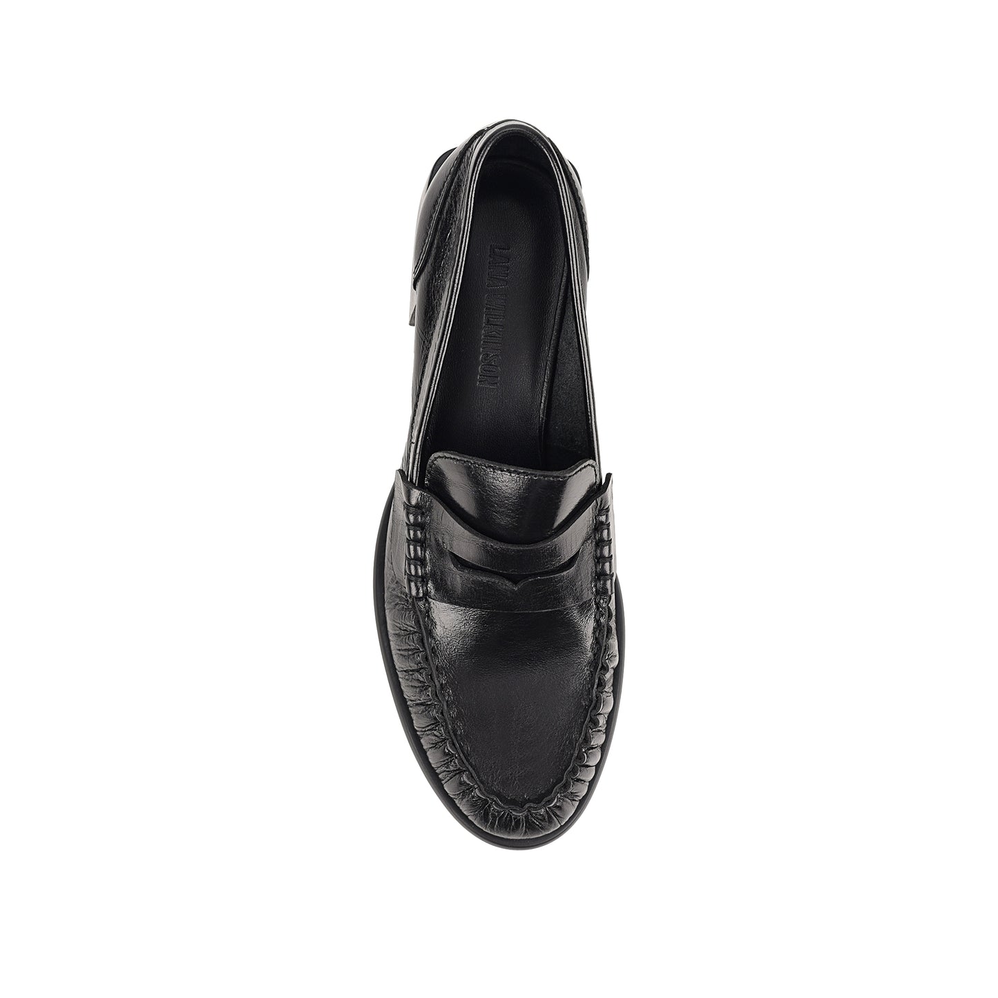 Blair Loafer Black Patina Leather - Lana Wilkinson