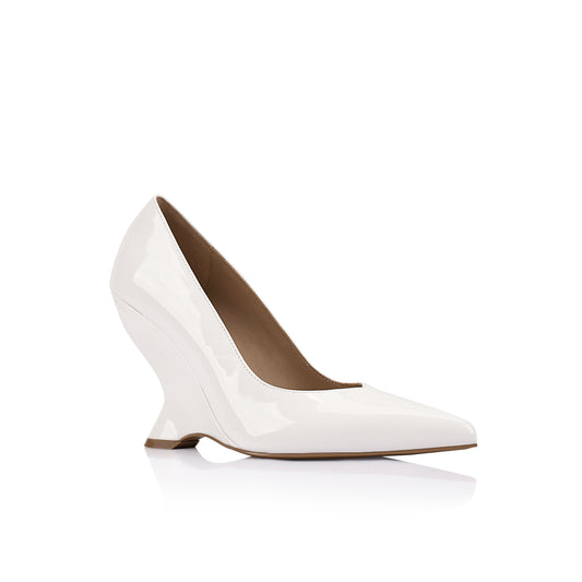 Molly Pump White Patent Leather - Lana Wilkinson