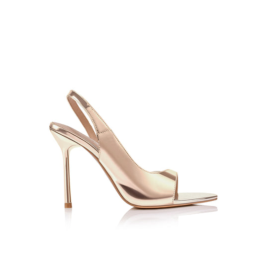 Gabby Heel Gold Metallic Patent Leather - Lana Wilkinson