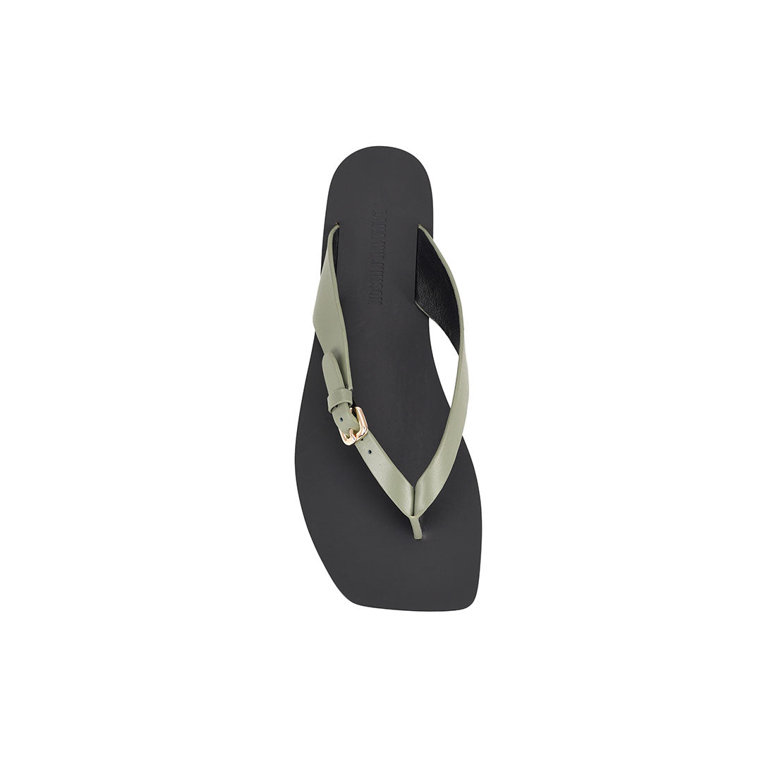 Lesley Flat Olive Leather - Lana Wilkinson