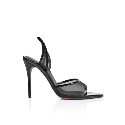 Maddison Black Mesh Sandal - Lana Wilkinson