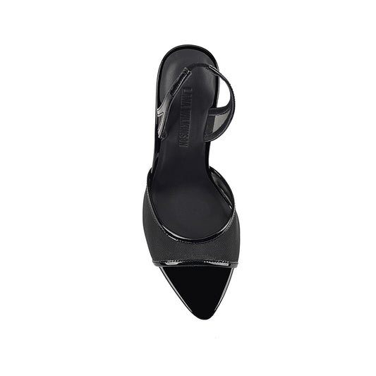Maddison Black Mesh Sandal - Lana Wilkinson