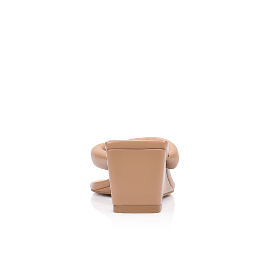 Mandy Wedge Beige Leather - Lana Wilkinson Official